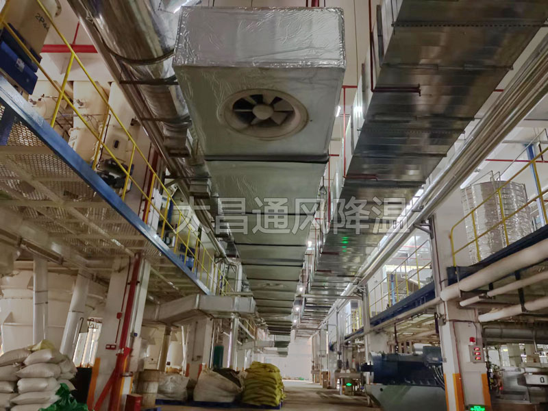 某飼料廠車間通風降溫方案
