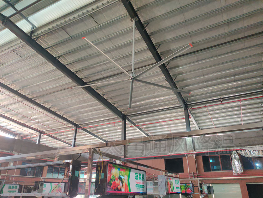 菜市場工業(yè)大風(fēng)扇通風(fēng)降溫系統(tǒng)，舒適靜音，四季通用